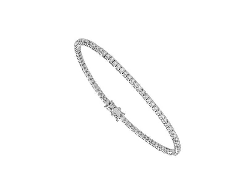 BRACCIALE TENNIS ORO BIANCO E DIAMANTI  CT 0,85 G VS1 WORLD DIAMOND GROUP BTQ060DI6